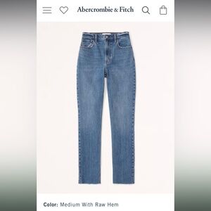 Abercrombie Curve Love Ultra High Rise 90’s Straight Jean